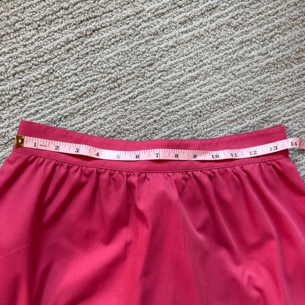 Prophecy Midi Skirt 70s 80s‎ Pink Vintage A-Line Women M Preppy Retro Spring - Picture 7 of 8